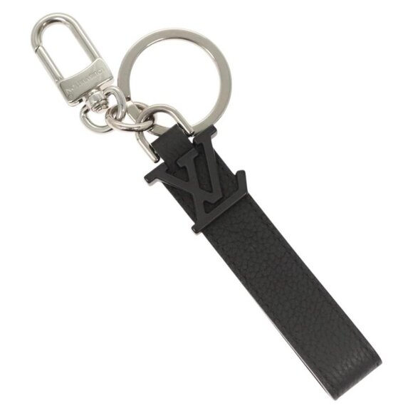 LOUIS VUITTON Dragon Nua Erogram Key Ring Leather Black - Picture 1 of 11